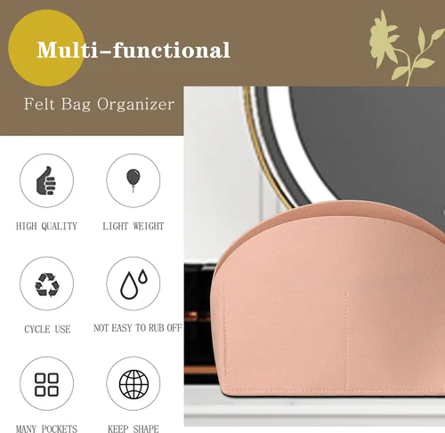 Miniatura 4 de MISIXILE Alma BB PM - Bolsa de fieltro organizadora para mujer, se adapta a Alma BB PM Insert (BB, rosa)