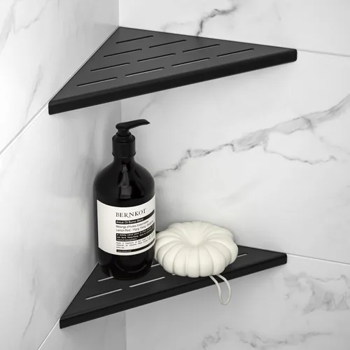 Estante esquinero de ducha de 8 pulgadas, 2 unidades, estantes de baño de acero inoxidable 304 para pared de azulejos, estante de lechada en estante
