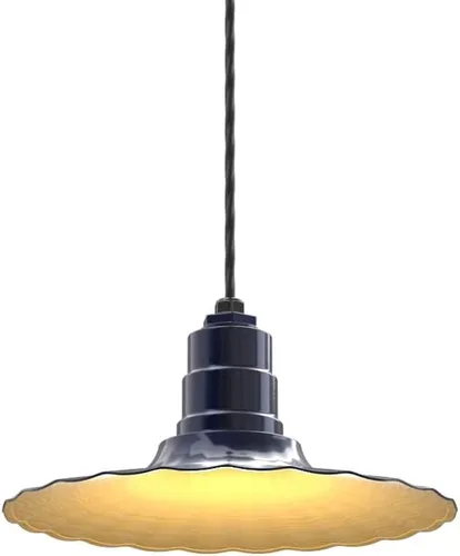 Miniatura 32 de Steel Lighting Co. Colgante Eagle Rock Lámpara montada en el techo Onda radial de 16 pulgadas vástago de 12 pulgadas Acero resistente