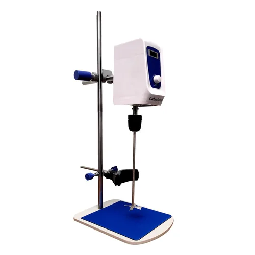 Labnique Agitador digital con soporte y plataforma de mezcla, mezclador de arriba, 100-1500rpm, capacidad de 5L