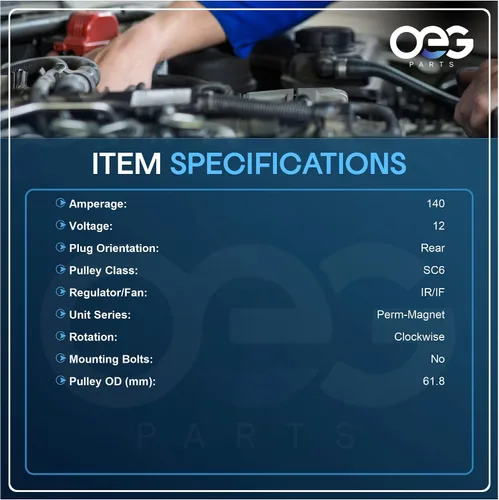 Miniatura 3 de Piezas OEG nuevo alternador compatible con Audi A5 V6 3.2L 08 09 10 2008-2010, camión Q5 V6 3.2L 2009-2010 06E-903-016Q, 06E-903-016QX, TG14C018