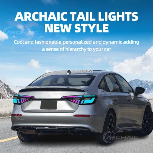 Miniatura 9 de Archaic Luces traseras compatibles con Civic de 11ª generación 2022-2025 Honda Civic Sedan, con animación DRL/señal de giro secuencial, par