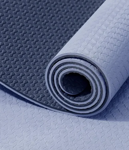 Miniatura 2 de IUGA Tapete de yoga antideslizante y antidesgarros, ecológico, tapete de yoga caliente, tapete grueso para entrenamiento y ejercicio para yoga, Gris