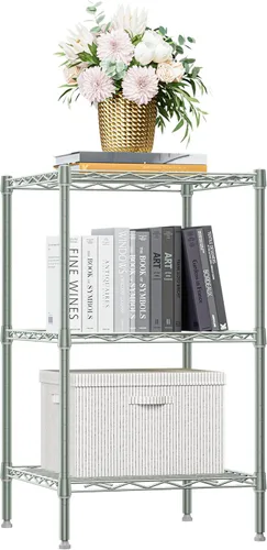 Miniatura 41 de M MZG Estantería de almacenamiento de 5 estantes, estantería de alambre de metal resistente, estantería de almacenamiento ajustable para garaje