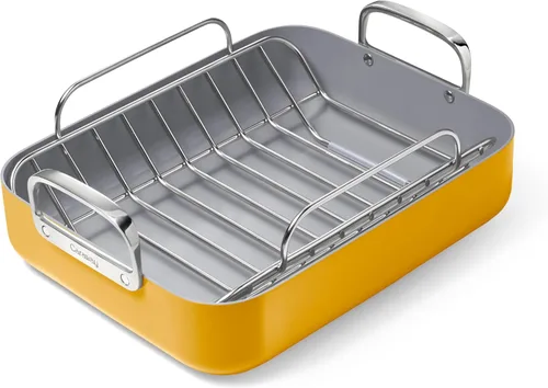 Miniatura 12 de Caraway Bandeja para Asar - Bandeja para Asar de 16x13" con Rejilla - Revestimiento de Cerámica Antiadherente - No Tóxico, Sin PTFE ni PFOA - Apto