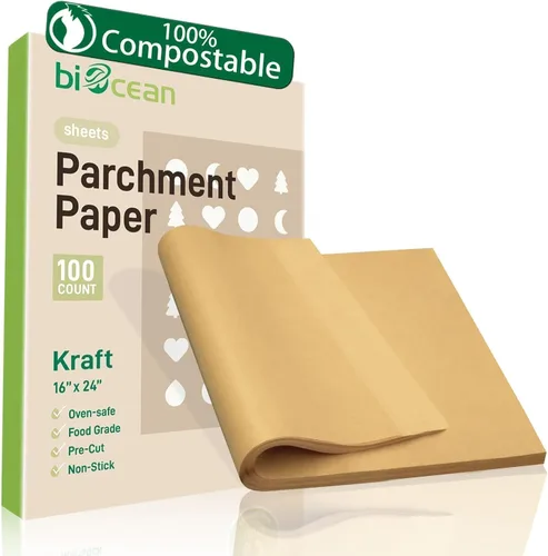 Miniatura 7 de 200 piezas de hojas de papel pergamino sin blanquear de 9 x 13 pulgadas precortadas de servicio pesado, suministros planos de cocina para hornear