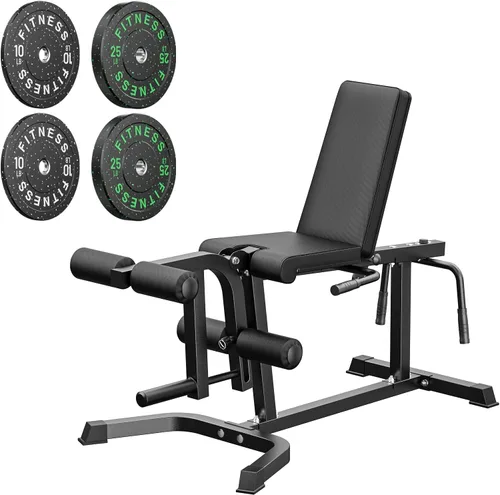 Miniatura 12 de PAPABABE Máquina de extensión y rizado de piernas, máquina ajustable de piernas, extensión de piernas sentadas y máquina de flexión de piernas