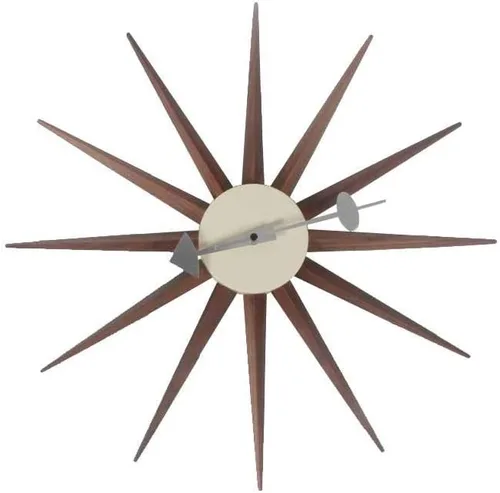 Miniatura 13 de SHISEDECO Reloj asterisco moderno en negro, sin tictac, diseño retro de mediados de siglo, reloj de cuarzo de pared silencioso decorativo