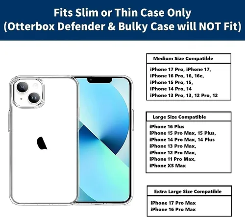Miniatura 8 de Stronden Funda con cierre magnético para iPhone 16 Plus, 15 Pro Max, 15 Plus, 14 Pro Max, 14 Plus, 13 Pro Max, 12 Pro Max, 11 Pro Max - Estuche