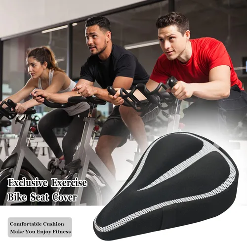 Miniatura 2 de Geronmine Funda de Asiento de Bicicleta de Gel Acolchada Cubiertas de Sillín de Bicicleta para Mujeres y Hombres, Funda de Cojín de Asiento
