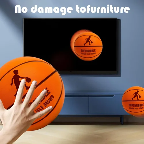 Miniatura 6 de GalaHub Baloncesto silencioso sin compresión Baloncesto de espuma suave sin ruido Pelota sin sonido para entrenamiento en interiores y goteo