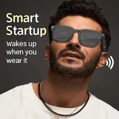 Miniatura 5 de VR SHINECON Best Tech Gifts - Lentes de sol con traducción AI 2025, traductor inteligente de voz y fotos, control táctil dual, encendido/apagado