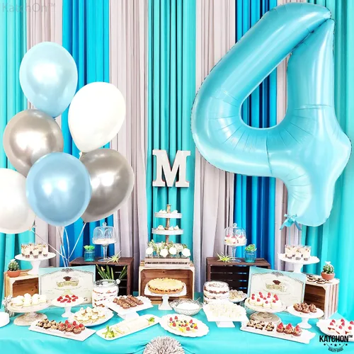 Miniatura 178 de KatchOn, Globo grande azul número 2 de 40 pulgadas Decoraciones de cumpleaños de Baby Shark para niño de 2 años Globo azul número 2 Globo