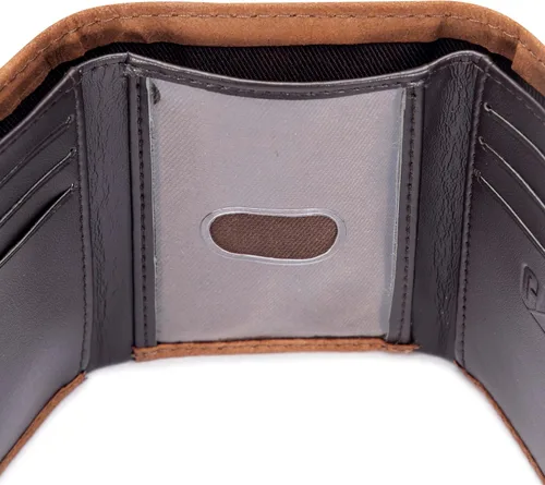 Miniatura 4 de Caterpillar Billetera triple de cuero para hombre con ventana de identificación