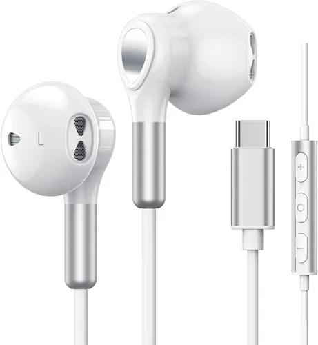 Miniatura 11 de Auriculares USB C para Samsung Galaxy S24 S23 Ultra S22 S21 FE S20 A54 A53 Auriculares USB C con Micrófono Control de Volumen Auriculares con Cable