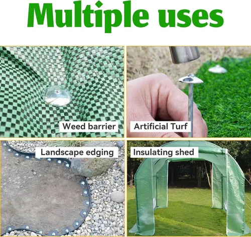 Miniatura 4 de Estacas de paisaje – Pines de picos para bordes de paisaje de jardín – Nuevo diseño tipo paraguas grapas de césped galvanizadas de 5 pulgadas
