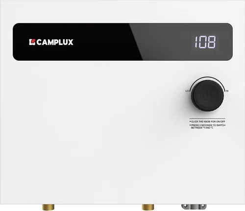 Miniatura 11 de CAMPLUX - Calentador de agua eléctrico sin tanque, 8 kW a 240 voltios, calentador de agua caliente instantáneo bajo demanda para punto de uso