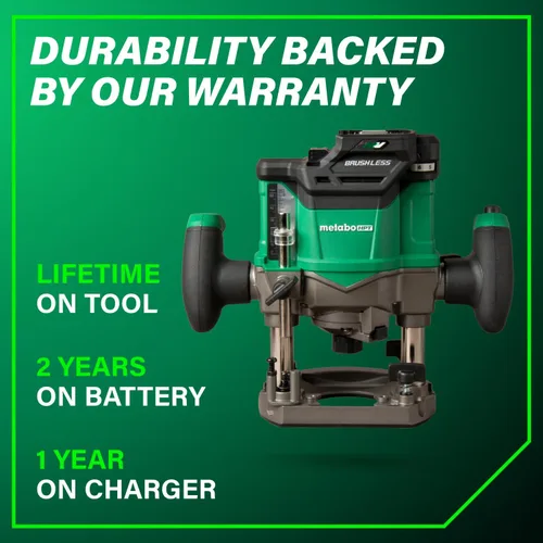 Miniatura 12 de Metabo HPT Fresadora de Inmersión Inalámbrica, Fresadora de Velocidad Variable de 36V, Hasta 46 Pies por Minuto, Diseño Ligero de 6.9 Libras, Luz