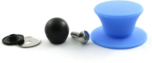 Miniatura 8 de Paquete de 2 pomos universales para tapa de olla, silicona anticalor de 2.2 pulgadas, repuesto de base de utensilios de cocina, mango circular