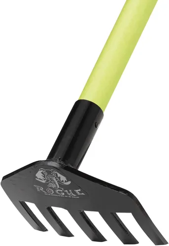 Miniatura 2 de Rogue Rastrillo sin rotura de azada, 6-1/2 "W/5 dientes, 60" mango de fibra de vidrio