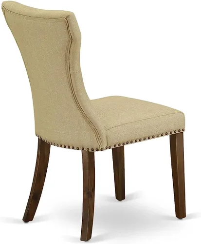 Miniatura 12 de East West Furniture DLGA3-AWA-03 - Juego de mesa de comedor de 3 piezas que contiene una mesa de cocina redonda con gotas y 2 sillas Parson, 42 x 42