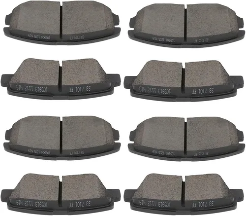 Miniatura 11 de Juego de pastillas de cerámica, D374 D621 D948 SCITOO 8 piezas de pastillas de freno delanteras y traseras para Honda Civic del Sol 1994-1997