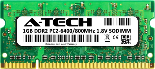 Miniatura 2 de A-Tech 1 GB DDR2 800 MHz SODIMM PC2-6400 1.8V CL6 200-Pin Non-ECC Unbuffered Laptop Módulo de actualización de memoria RAM