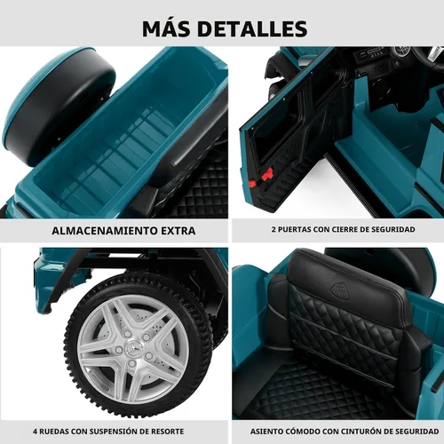 Miniatura 9 de JOYLDIAS - Autos de paseo para niños, con licencia Mercedes-Benz Maybach G650S, 12V7AH, auto eléctrico de juguete alimentado por batería para niños