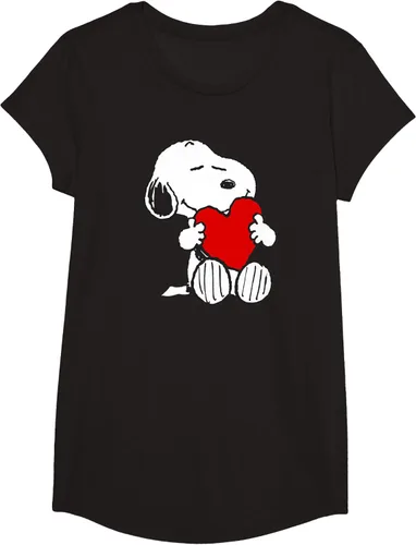 Miniatura 4 de Peanuts Camiseta de San Valentín Snoopy Hugging Heart, Negro
