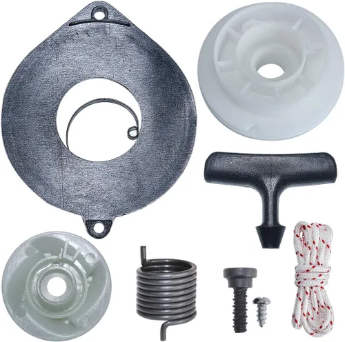 Miniatura 2 de Kit de cuerda de agarre de resorte de polea de arranque de retroceso para motosierra Husqvarna 435 440 Reemplazar # 505647301, 537423201, 540057502