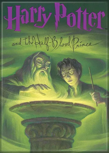 Ata-Boy Imán – Diseño de cubierta de libro de Harry Potter y el príncipe medio sangre, 2.5 x 3.5 pulgadas para refrigeradores y casilleros