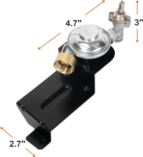 Miniatura 2 de DELSbbq Regulador de válvula para parrillas de gas Weber Q1000 Q1200 Series 51060001, piezas de repuesto para Weber 64866 Grill Contorl Valve
