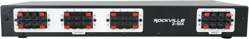 Miniatura 2 de Rockville Z-SIX - Zoner de audio de 6 zonas de 300 W, 8 ohmios, control multihabitación, entradas de fuente dual, control de volumen, para sistemas