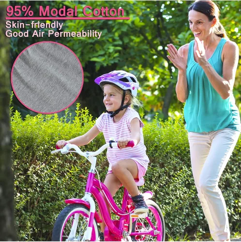 Miniatura 6 de Chloe B Pantalones cortos populares para niñas de algodón elástico paquete de 4 6-14