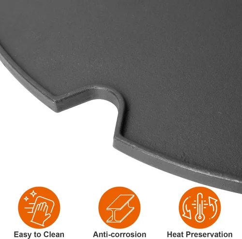 Miniatura 4 de DELSbbq Parrilla de hierro fundido y parrilla de cocción para Weber Traveler Portable 9010001 9020001 9030001 9013001 Parrilla de gas, piezas