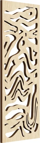 Miniatura 50 de 9 3/8"W x 24 3/8"H x 1/4"T Northfield Decorativos Paneles de Pared de Madera Calado, Abedul