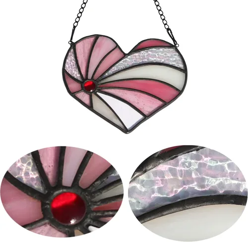 Miniatura 5 de Atrapasoles con forma de corazón para colgar ventanas, regalo de cumpleaños en forma de corazón para abuela, tía, hermana, padres, para mujeres