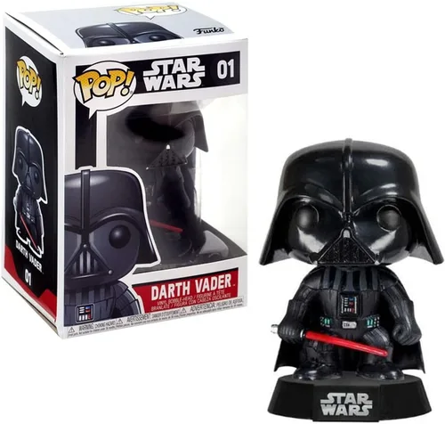 Miniatura 3 de POP Star Wars: Figura clásica de vinilo de Darth Vader 01 Funko Pop (incluye funda protectora compatible con caja de pop box), multicolor, 3.75