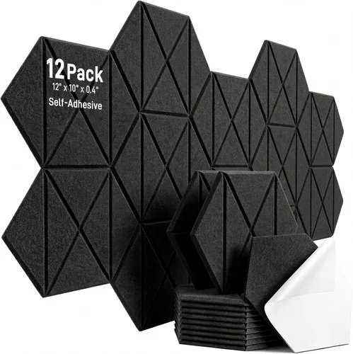 Miniatura 30 de Paquete de 8 Paneles Decorativos Absorbentes de Sonido, Arte de Pared Absorbente de Sonido, Arte de Pared Acústico de 48 x 32 Pulgadas
