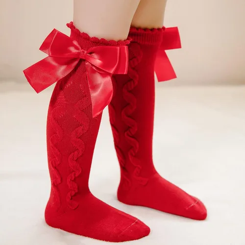 Miniatura 2 de Medias Princess Sock Baby Girls Calcetines sólidos para niños a media pantorrilla, hasta la rodilla, para niños pequeños, cuidado de bebés 20