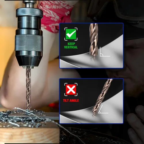 Miniatura 4 de Juego de brocas de cobalto de 5/16 pulgadas (10 piezas), brocas M35 totalmente rectificadas con 5% de cobalto para metales endurecidos, acero