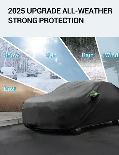 Miniatura 3 de Proadsy Funda de coche para BMW X5 2007-2025 2026, 6 capas impermeables para todo tipo de clima para automóviles, protección contra el viento