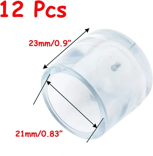 Miniatura 2 de Semetall 12 tapas de silicona de 0.83 pulgadas para patas de silla, protectores de suelo, fundas redondas para pies de mesa, para evitar arañazos