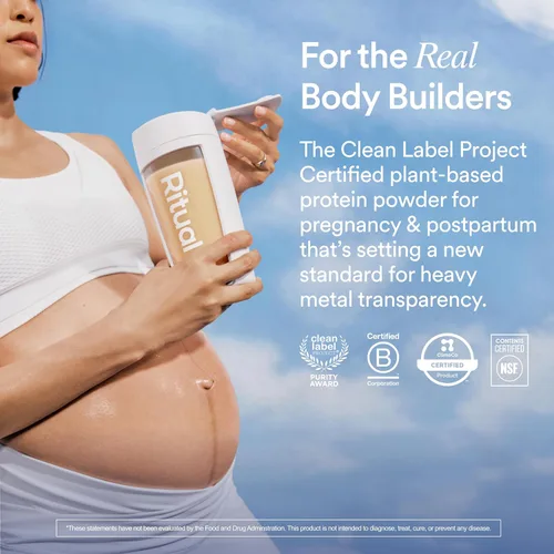 Miniatura 8 de Ritual Proteína vegana prenatal en polvo, 0.71 onzas de proteína de guisante y colina para apoyar el embarazo, el posparto, la lactancia