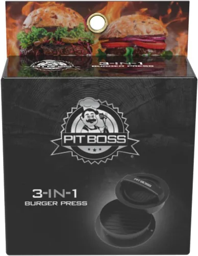 Miniatura 3 de PIT BOSS - Prensa de hamburguesas 3 en 1, color negro