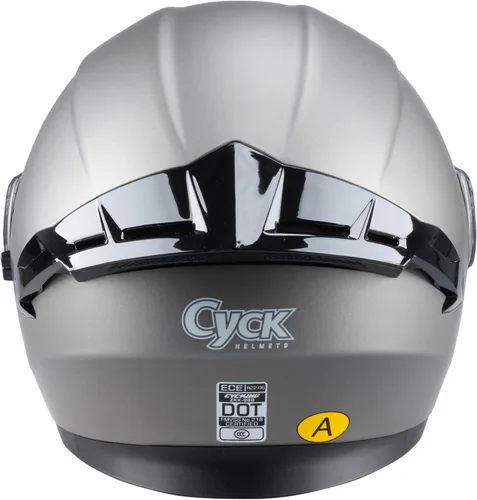 Miniatura 6 de Casco integral para hombres y mujeres adultos con protector solar ahumado Gris metálico