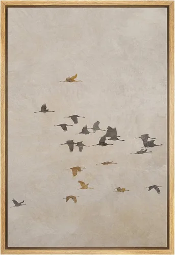 Miniatura 36 de wall26 Lienzo enmarcado para pared, acuarela, azul pastel, garza, galápagos, aves, animales, ilustraciones de naturaleza salvaje, arte moderno