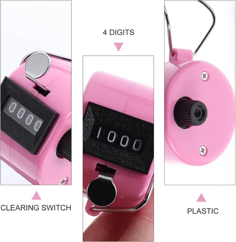 Miniatura 6 de Toddmomy Contador de clics de mano, mini herramienta ergonómica para asistencia e inventario en el aula de fitness, 3 piezas, multicolor