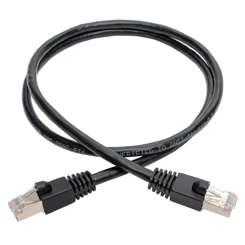 Miniatura 8 de Tripp Lite Cable Ethernet Cat6a 10G, cable de conexión de red STP moldeado sin enganches (RJ45 M/M), negro, 35 pies/34.8 ft, garantía