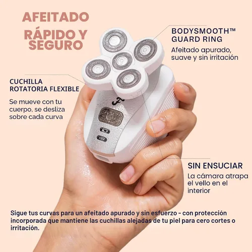 Miniatura 4 de Freebird FlexSeries Maquinilla de Afeitar Eléctrica para Mujeres - Piernas Suaves como Seda, Vello Corporal y Afeitadora Púbica - para Área Privada